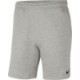Jasnoszare spodenki sportowe męskie Nike Park 20 Fleece z ciemnym logo, elastycznym pasem i bocznymi kieszeniami na zamek