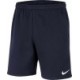 Granatowe spodenki sportowe męskie Nike Park 20 Fleece z białym logo, elastycznym pasem i bocznymi kieszeniami na zamek