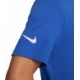 Niebieska koszulka męska Nike Park 20 Tee z krótkim rękawem, okrągłym dekoltem, białym logo Nike na rękawie i bawełnianym materi