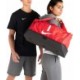 Czerwona torba sportowa Nike Academy Team M Hardcase 37 l z twardym czarnym spodem, oddzielną dolną komorą i dużym białym logo N