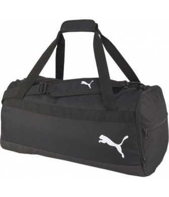 Czarna torba sportowa Puma teamGOAL 23 Teambag M 54 l z pojemną komorą główną, bocznymi kieszeniami i regulowanym paskiem na ram