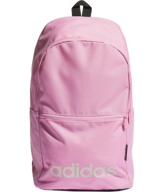Różowy plecak Adidas Linear Classic Daily 20 l z przednią kieszenią, miękkimi szelkami i dużym logo adidas