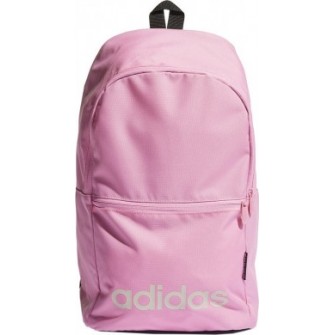 Różowy plecak Adidas Linear Classic Daily 20 l z przednią kieszenią, miękkimi szelkami i dużym logo adidas
