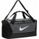 Szaro-czarna torba Nike Brasilia Duffel S 41 l z osobną komorą na buty i białym logo Nike
