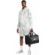 Szaro-czarna torba Nike Brasilia Duffel S 41 l z osobną komorą na buty i białym logo Nike