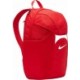 Czerwony plecak sportowy Nike Academy Team 2.3 30 l ze Storm-FIT, pokrowcem przeciwdeszczowym, kieszenią na piłkę i regulowanymi