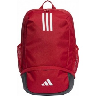 Czerwony plecak sportowy Adidas Tiro 23 League 27 l z dolną komorą na buty, bocznymi kieszeniami z siateczki i regulowanymi szel