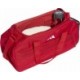 Czerwona torba sportowa Adidas Tiro League Duffel Small 25 l IB8661 z białym logo, wentylowaną przegrodą i paskiem na ramię