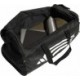 Czarna torba sportowa adidas Essentials Training Duffel S 33 l z przegrodą na buty, regulowanym paskiem i białym logo adidas