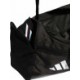 Czarna torba sportowa adidas Essentials Training Duffel S 33 l z przegrodą na buty, regulowanym paskiem i białym logo adidas