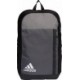 Czarno-szary plecak sportowy Adidas Motion Badge of Sport 19 l z dwiema komorami, bocznymi kieszeniami i regulowanymi szelkami