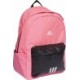 Różowo-czarny plecak sportowy Adidas Classic Badge of Sport 3-Stripes 28 l z przednią kieszenią, bocznymi kieszeniami i białym l