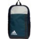 Czarno-niebieski plecak sportowy Adidas Motion Badge of Sport 19 l z dwiema komorami, bocznymi kieszeniami i regulowanymi szelka