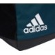 Czarno-niebieski plecak sportowy Adidas Motion Badge of Sport 19 l z dwiema komorami, bocznymi kieszeniami i regulowanymi szelka