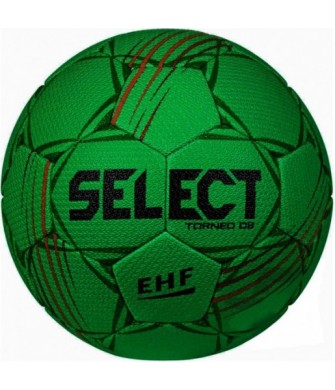 Zielona piłka ręczna Select Torneo DB EHF V23 rozmiar 0 z miękką powierzchnią, konstrukcją Dual Bonded i czarnym logo Select