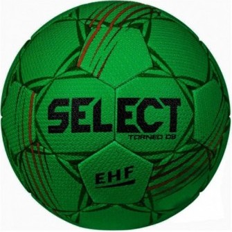 Zielona piłka ręczna Select Torneo DB EHF V23 rozmiar 0 z miękką powierzchnią, konstrukcją Dual Bonded i czarnym logo Select