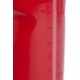 Czerwony bidon sportowy Adidas Tiro Bottle 500 ml z białym logo, boczną skalą, szerokim otworem, zakrętką i wygodnym ustnikiem