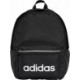 Czarny plecak sportowy Adidas Linear Essentials 20 l z białym logo, przednią kieszenią, bocznymi kieszeniami i regulowanymi szel