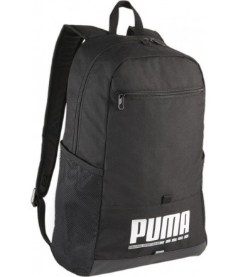 Czarna torba sportowa Puma teamGOAL Teambag M 55 l z komorą na buty, boczną kieszenią, białym logo i regulowanym paskiem