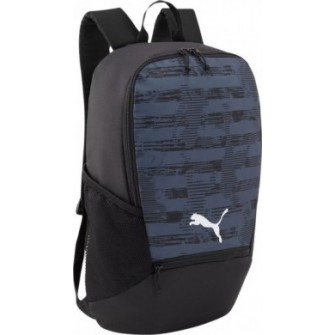 Czarny plecak sportowy Puma individualRISE 20 l 090576 01 z przednią kieszenią na zamek, boczną siatką i regulowanymi szelkami