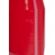 Czerwony bidon sportowy Adidas Tiro Bottle 750 ml z białym logo, boczną skalą, szerokim otworem, zakrętką i wygodnym ustnikiem