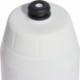 Biały bidon sportowy Adidas Tiro Bottle 750 ml IW8156 z czarnym logo, boczną skalą, szerokim otworem, zakrętką i wygodnym ustnik