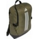 Oliwkowy plecak sportowy Adidas Essentials 3-Stripes TR BP 23 l IZ1909 z białymi paskami, kieszenią na laptopa i powlekanym spod