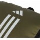 Oliwkowy plecak sportowy Adidas Essentials 3-Stripes TR BP 23 l IZ1909 z białymi paskami, kieszenią na laptopa i powlekanym spod