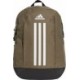 Oliwkowy plecak sportowy Adidas Power VII 26 l IX6578 z białymi paskami, przegrodą na laptopa, kieszeniami i powlekanym spodem