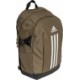 Oliwkowy plecak sportowy Adidas Power VII 26 l IX6578 z białymi paskami, przegrodą na laptopa, kieszeniami i powlekanym spodem