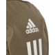 Oliwkowy plecak sportowy Adidas Power VII 26 l IX6578 z białymi paskami, przegrodą na laptopa, kieszeniami i powlekanym spodem