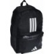 Czarno-biały plecak sportowy Adidas Classic 3-Stripes 28 l z przednią kieszenią PU, bocznymi kieszeniami i regulowanymi szelkami