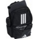 Czarno-biały plecak sportowy Adidas Classic 3-Stripes 28 l z przednią kieszenią PU, bocznymi kieszeniami i regulowanymi szelkami