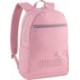Różowy plecak sportowy Puma Phase II 20 l 091166-17 z dużym logo, przednią kieszenią, boczną kieszenią i regulowanymi szelkami