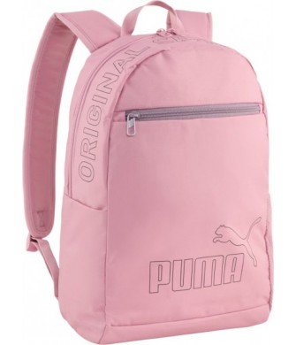 Różowy plecak sportowy Puma Phase II 20 l 091166-17 z dużym logo, przednią kieszenią, boczną kieszenią i regulowanymi szelkami