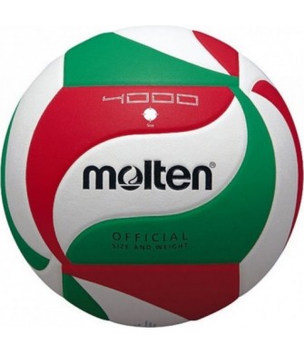 Piłka Siatkowa Molten V4M4000 Rozmiar 4 Biało-Czerwono-Zielona