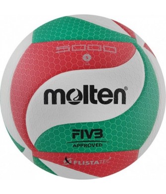 Piłka Siatkowa Molten V5M5000 FIVB Rozmiar 5 Biało-Czerwono-Zielona
