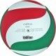 Biało-czerwono-zielona piłka siatkowa Molten V5M4500 r. 5 z 18-panelową konstrukcją i logo Molten