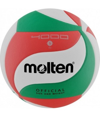 Piłka Siatkowa Molten V5M4000 Rozmiar 5 Biało-Czerwono-Zielona