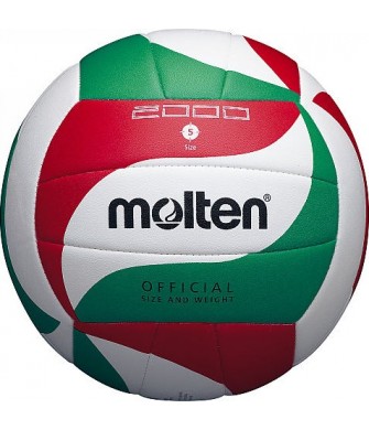 Piłka Siatkowa Molten V5M2000 Rozmiar 5 Biało-Czerwono-Zielona