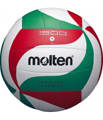 Piłka Siatkowa Molten V4M1500 Rozmiar 4 Biało-Czerwono-Zielona