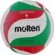 Biało-czerwono-zielona piłka siatkowa Molten V5M1500 rozmiar 5 z 18-panelową konstrukcją i miękką syntetyczną powierzchnią