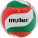 Biało-czerwono-zielona piłka siatkowa Molten V5M2500 r. 5 z 18-panelową konstrukcją, miękką powierzchnią PU i logo Molten
