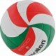 Biało-czerwono-zielona piłka siatkowa Molten V5M2500 r. 5 z 18-panelową konstrukcją, miękką powierzchnią PU i logo Molten