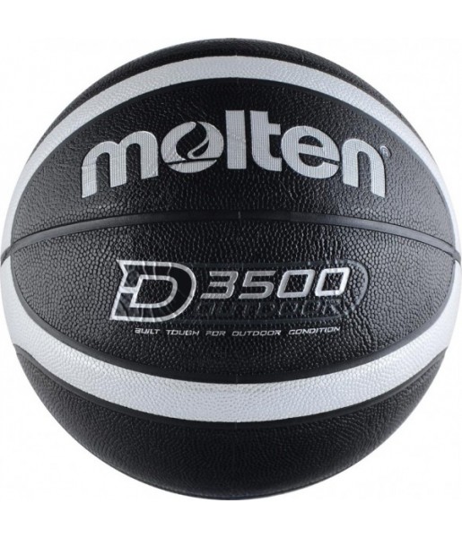 Piłka do koszykówki Molten D3500-KS Outdoor czarno-srebrna