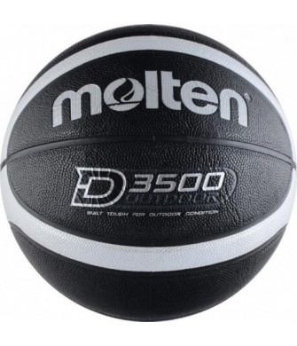 Piłka do koszykówki Molten B6D3500-KS czarno-srebrna rozmiar 6 outdoor