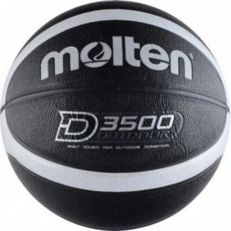 Piłka do koszykówki Molten B6D3500-KS czarno-srebrna rozmiar 6 outdoor