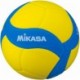 Żółto-niebieska piłka siatkowa Mikasa VS220W-Y-BL r. 5 z miękką powierzchnią EVA i logo Mikasa