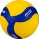 Piłka siatkowa Mikasa VT500W treningowa żółto-niebieska, dociążona 500 g, 18-panelowa