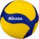 Żółto-niebieska piłka siatkowa Mikasa V345W FIVB r. 5 dla dzieci z technologią TwinSTLock i logo Mikasa